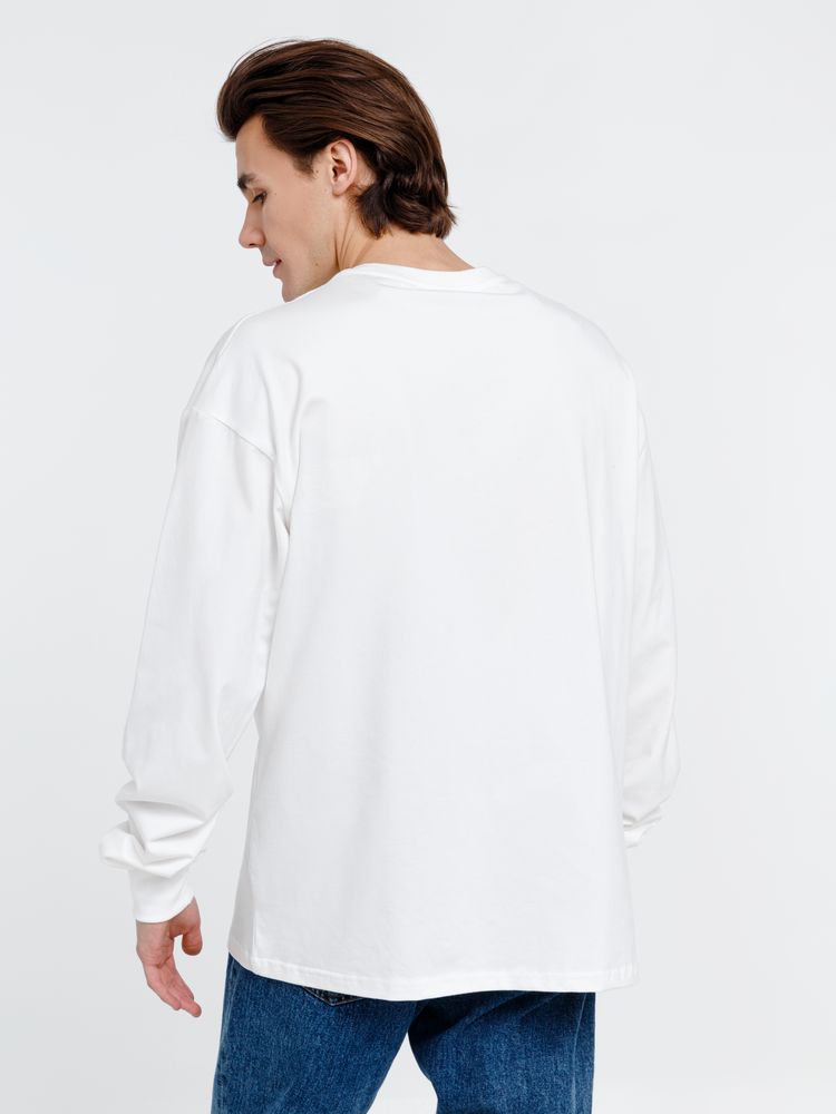 Футболка оверсайз унисекс с длинным рукавом Сity Sapiens, молочно-белая / Миниатюра WWW (1000)