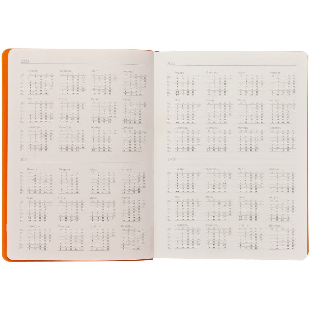 Ежедневник Ridge, недатированный, оранжевый / Миниатюра WWW (1000)