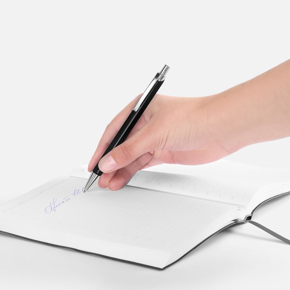 Ручка шариковая Alumno, черная / Миниатюра WWW (1000)