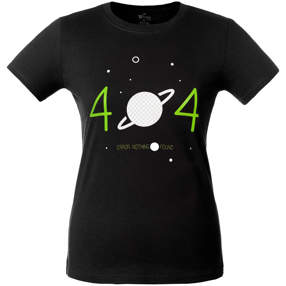 Футболка женская Nothing Found, черная / Миниатюра WWW (1000)