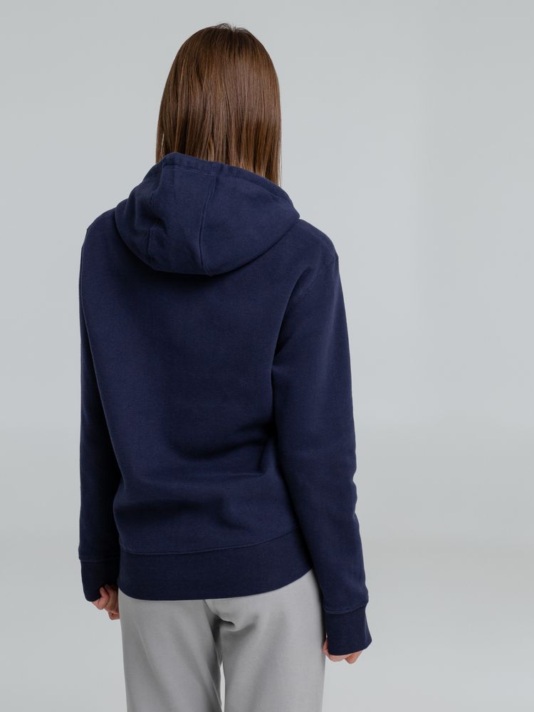 Толстовка с капюшоном на молнии унисекс King, темно-синяя / Миниатюра WWW (1000)