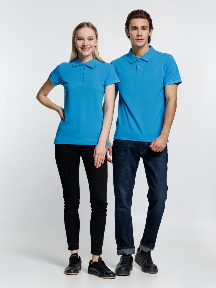 Рубашка поло женская Virma Premium Lady, бирюзовая / Миниатюра WWW (1000)