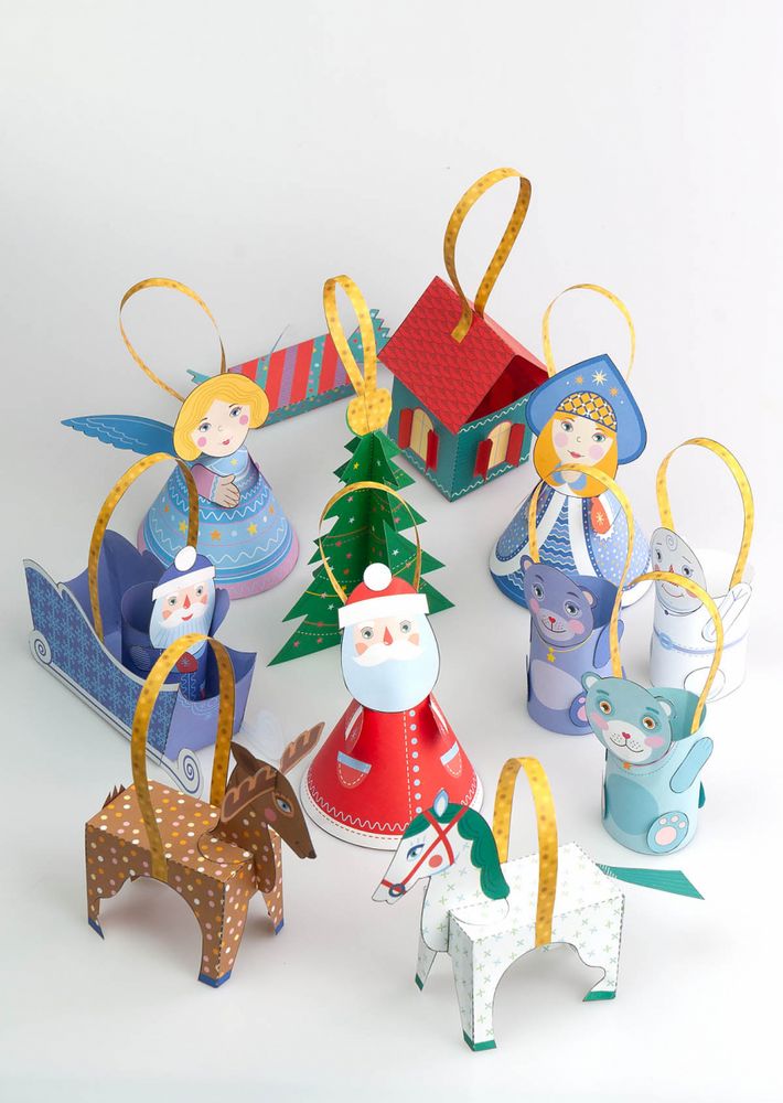 Книжка-вырезалка «Новогодние игрушки» / Миниатюра WWW (1000)