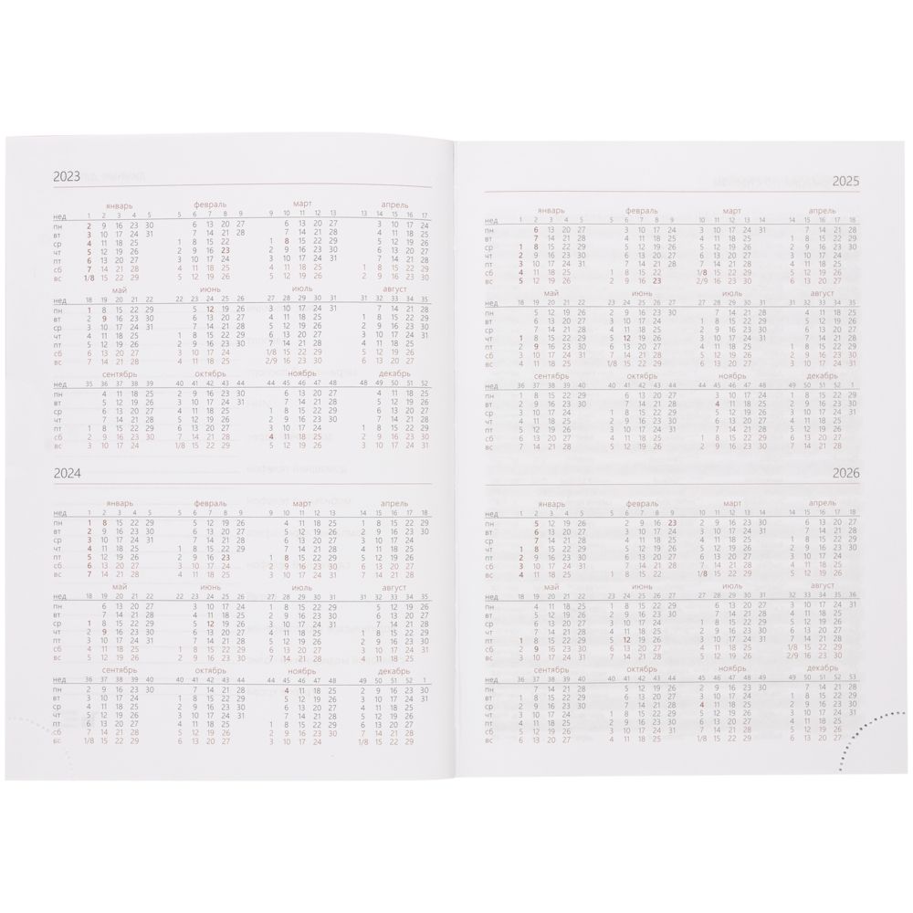 Ежедневник Lotus, недатированный, черный / Миниатюра WWW (1000)