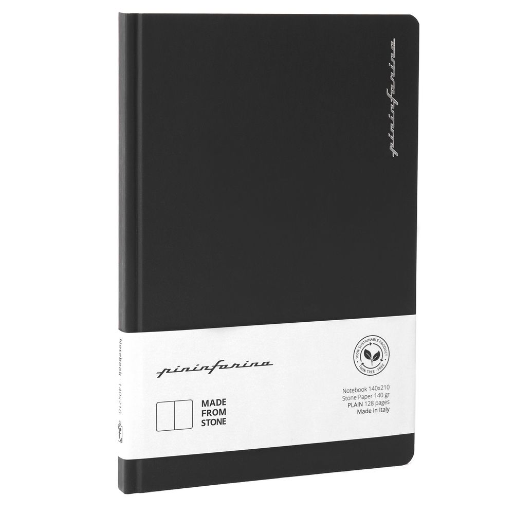 Тетрадь из каменной бумаги Stone Paper, черная, в точку / Миниатюра WWW (1000)