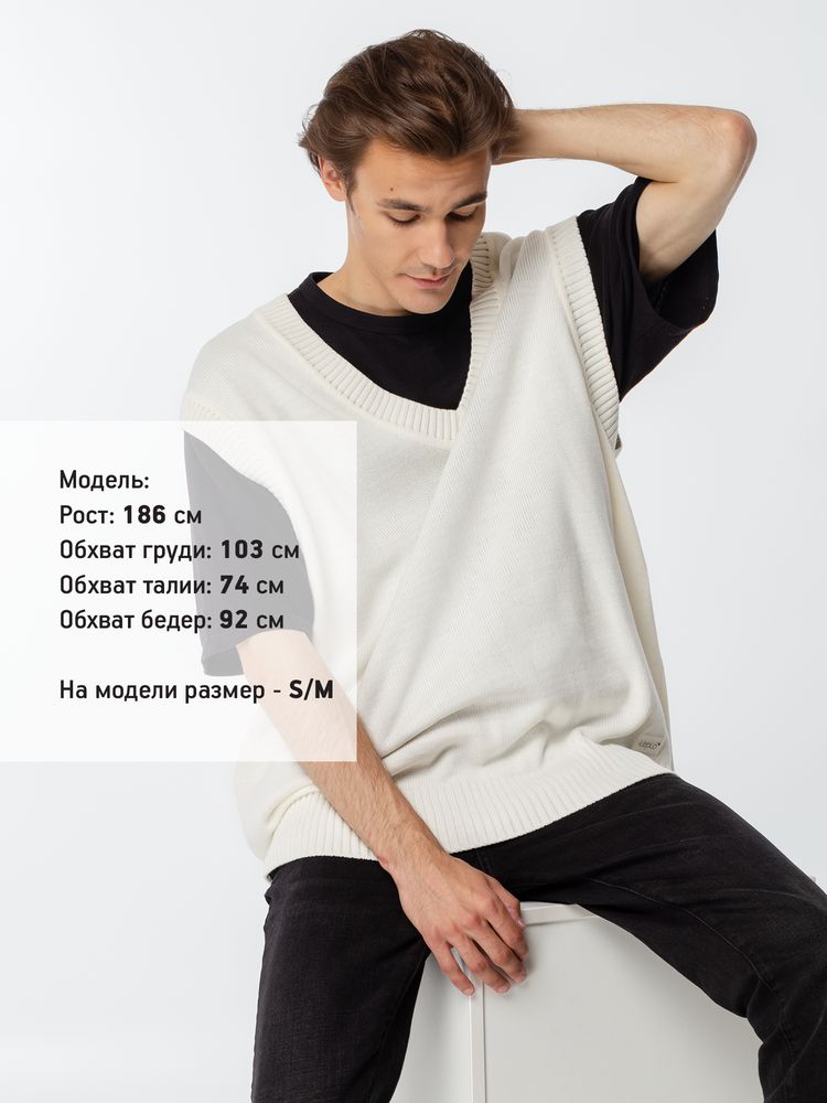 Жилет оверсайз унисекс Tad в сумке, молочно-белый / Миниатюра WWW (1000)