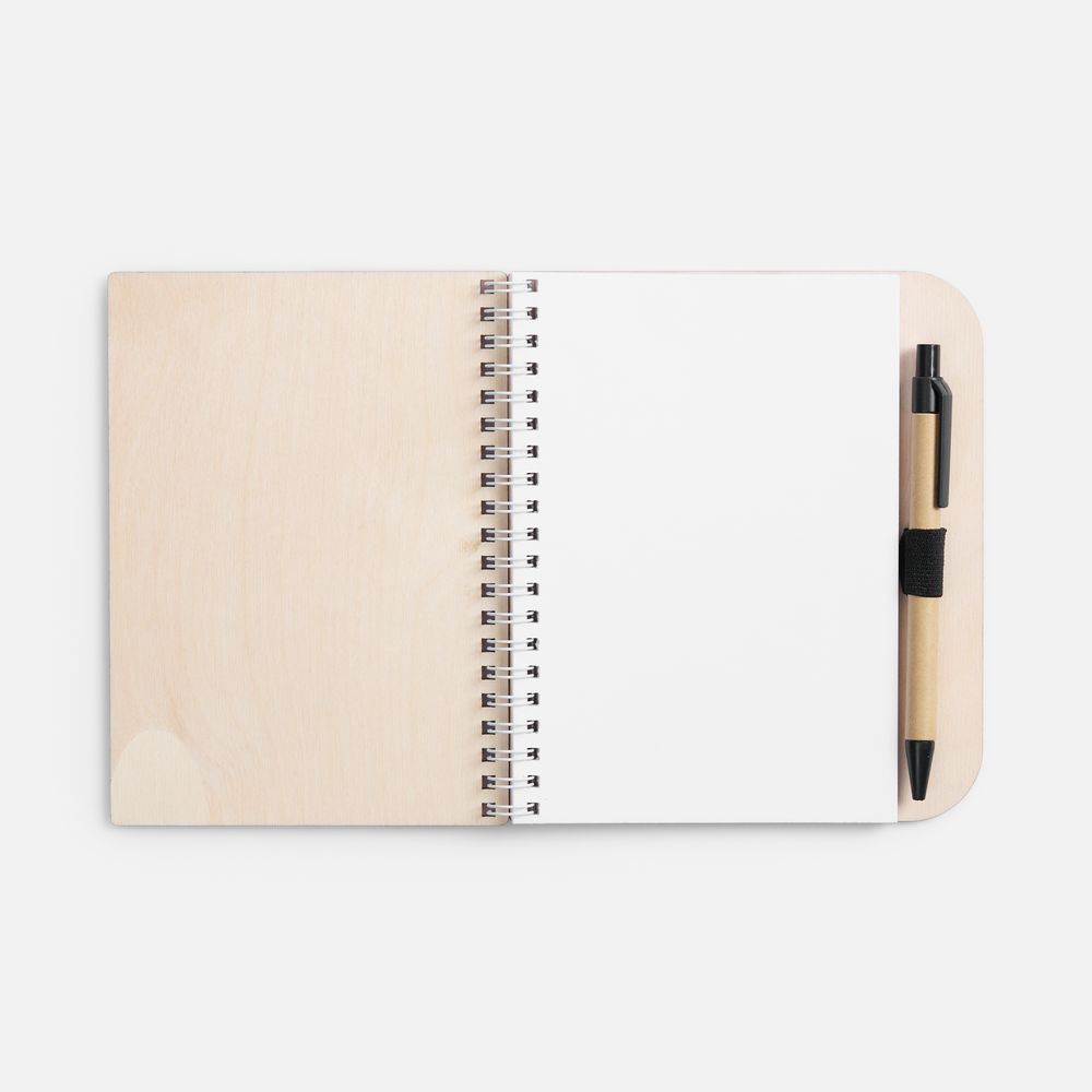 Блокнот на пружине Woodpad на заказ / Миниатюра WWW (1000)