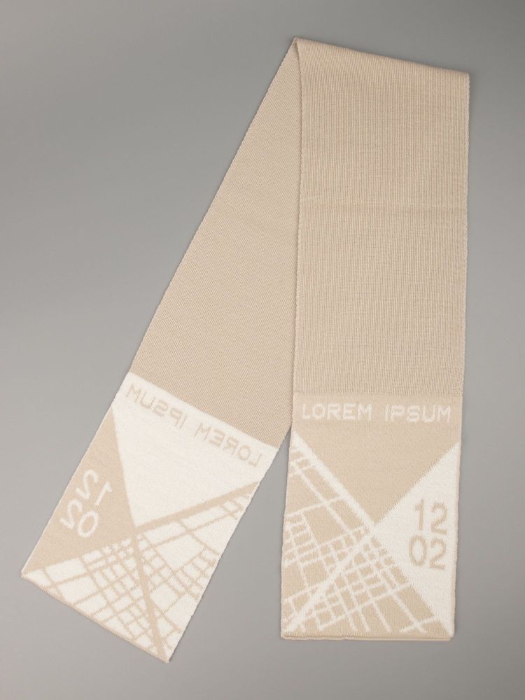 Шарф на заказ Tricksy Rand, M, полушерсть / Миниатюра WWW (1000)