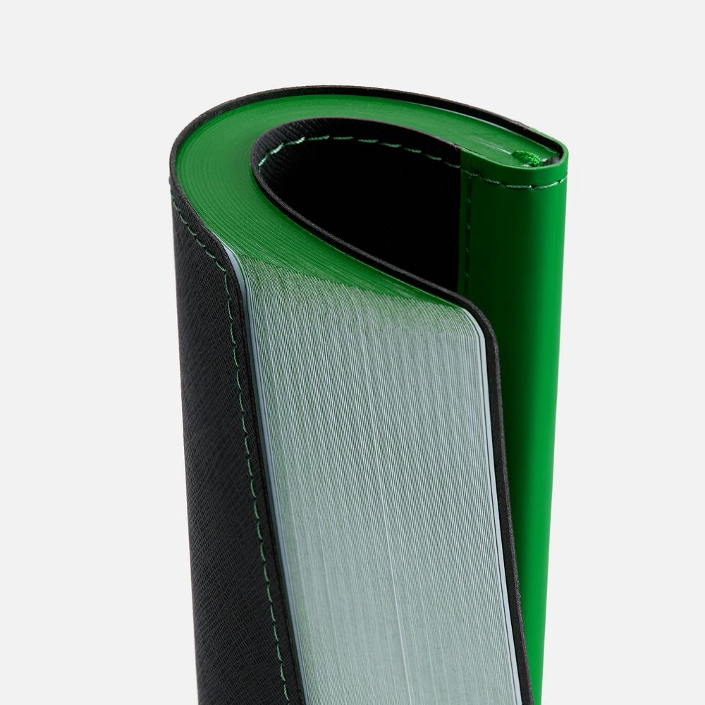 Ежедневник Nice Twice, недатированный, черный с ярко-зеленым / Миниатюра WWW (1000)