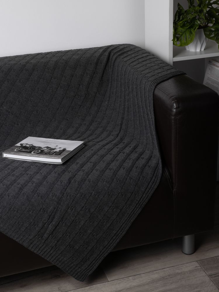 Плед Trenza, темно-серый / Миниатюра WWW (1000)