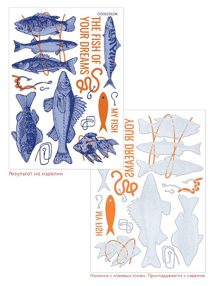 Дождевик с термонаклейками Fish of Your Dreams, черный / Миниатюра WWW (1000)