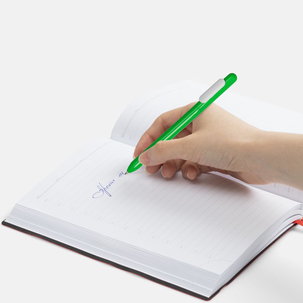 Ручка шариковая Swiper, зеленая с белым / Миниатюра WWW (1000)