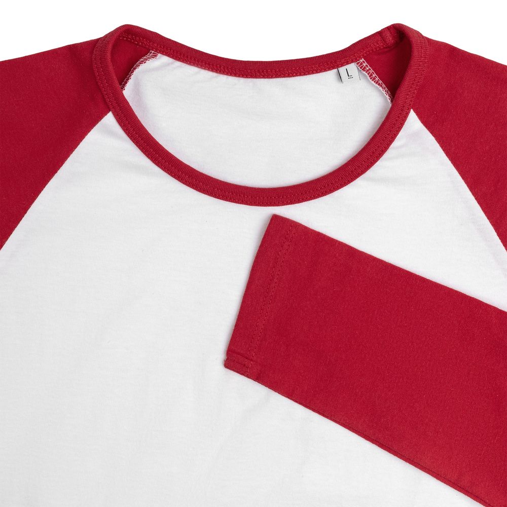 Футболка женская с длинным рукавом Milky Lsl, белая с красным / Миниатюра WWW (1000)