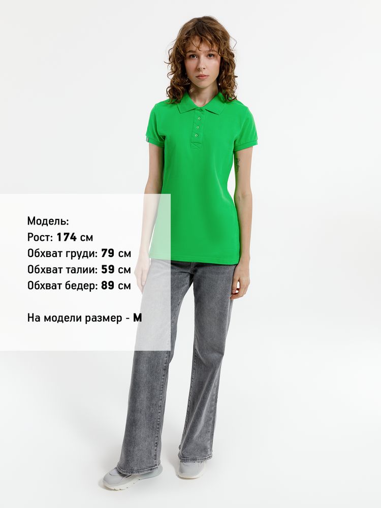 Рубашка поло женская Virma Premium Lady, зеленое яблоко / Миниатюра модельного (1000)