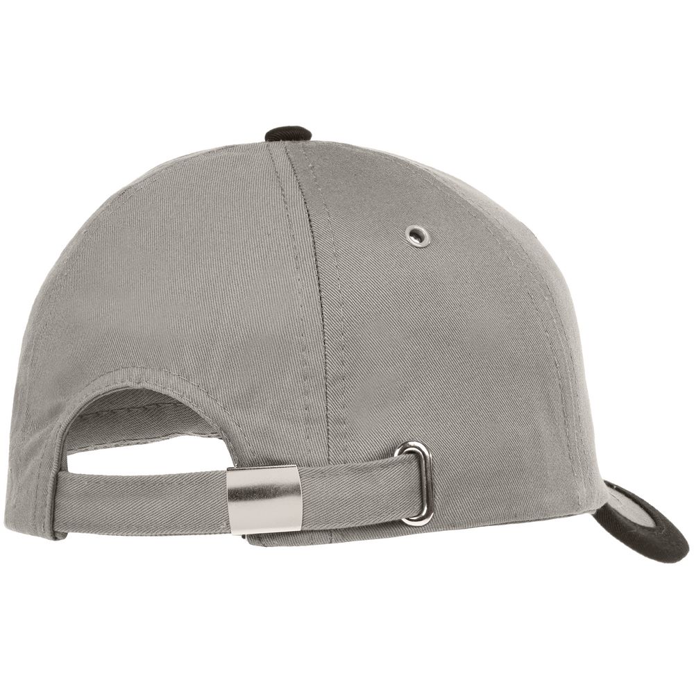 Бейсболка Bizbolka Honor, серая с черным кантом / Миниатюра WWW (1000)