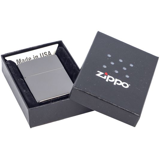 Зажигалка Zippo Classic Ebony, черная / Миниатюра WWW (1000)