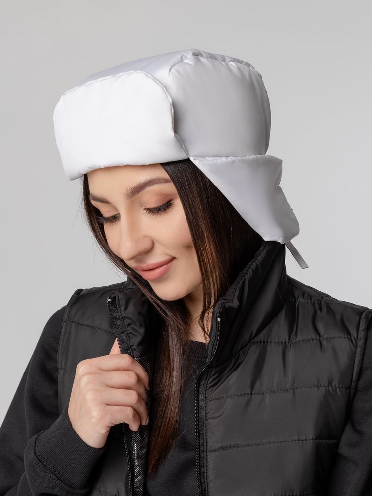 Шапка-ушанка Shelter, белая / Миниатюра WWW (1000)