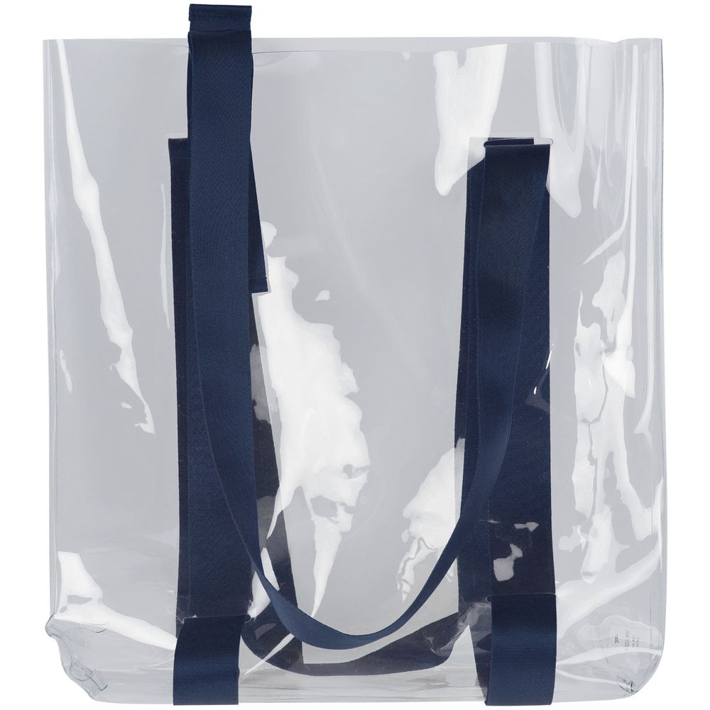 Шоппер Clear Fest, прозрачный с синими ручками / Миниатюра WWW (1000)