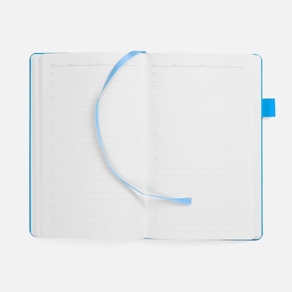 Ежедневник White Shall, недатированный, бело-голубой / Миниатюра WWW (1000)