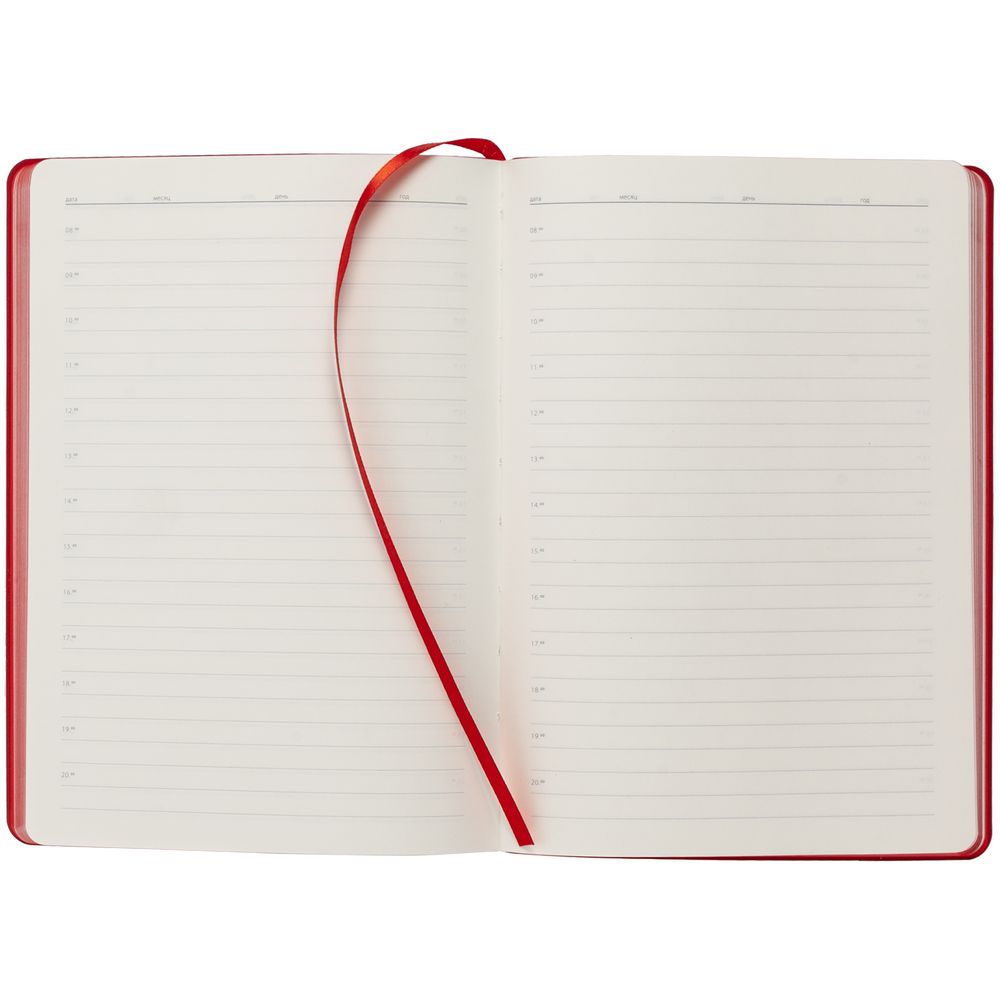 Ежедневник Ridge, недатированный, красный / Миниатюра WWW (1000)