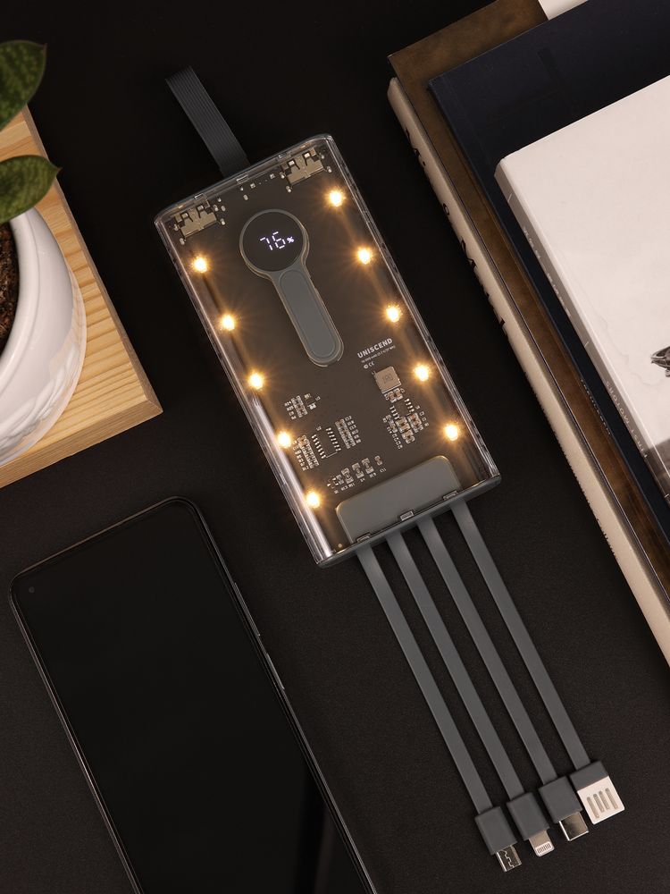 Аккумулятор Trellis Digital 10000 мАч, темно-серый / Миниатюра WWW (1000)