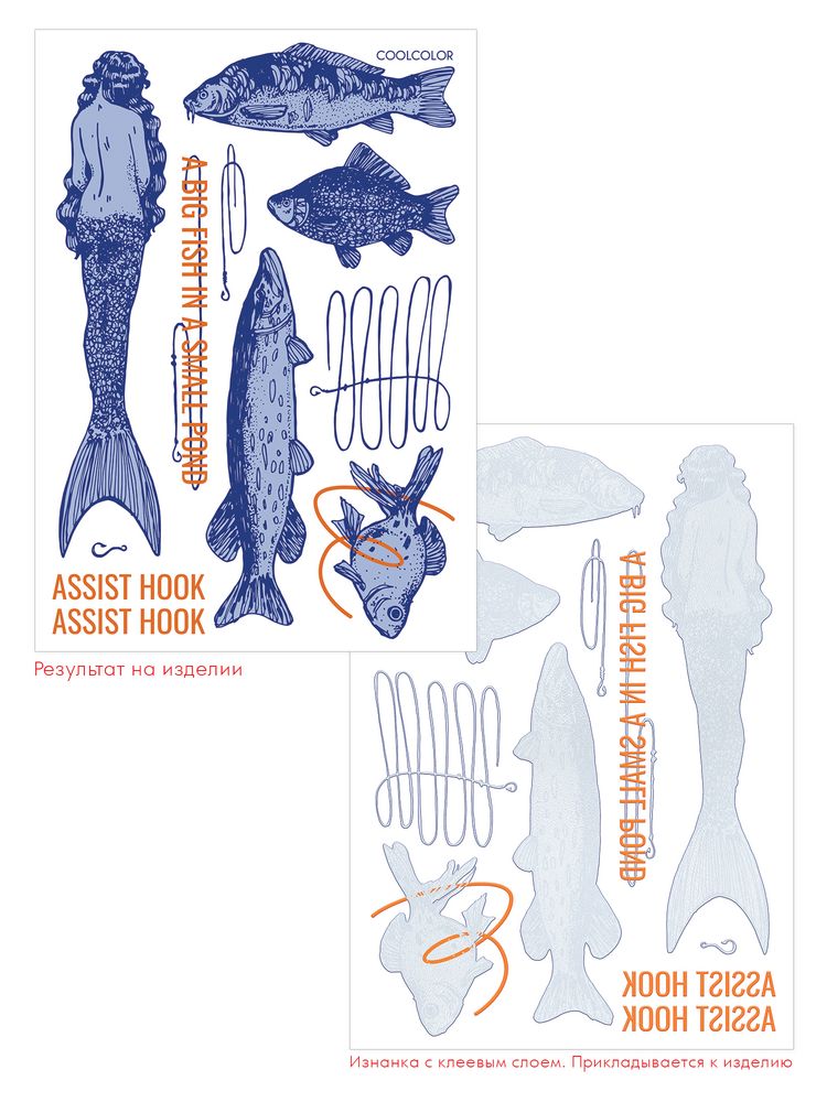 Дождевик с термонаклейками Fish of Your Dreams, черный / Миниатюра WWW (1000)