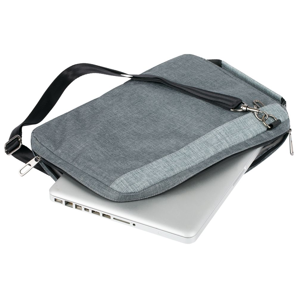 Конференц-сумка 2 в 1 twoFold, серая с темно-серым / Миниатюра WWW (1000)