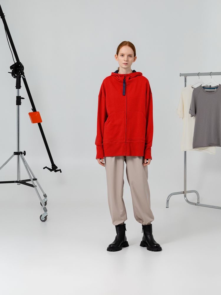 Толстовка унисекс Kosmos 1.0, красная / Миниатюра WWW (1000)