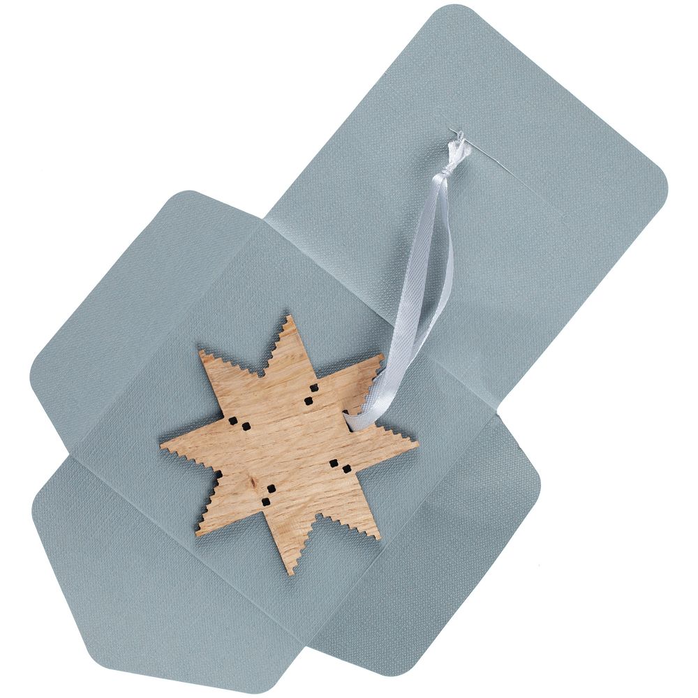 Деревянная подвеска Carving Oak, в форме снежинки / Миниатюра WWW (1000)