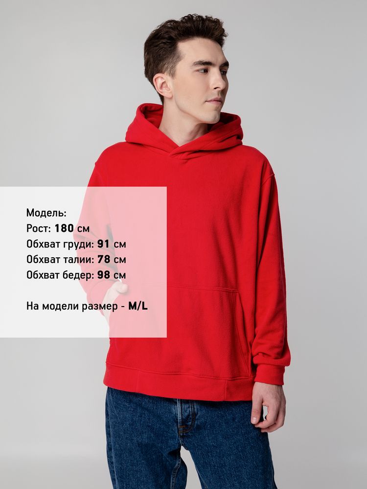 Худи флисовое унисекс Manakin, красное / Миниатюра WWW (1000)
