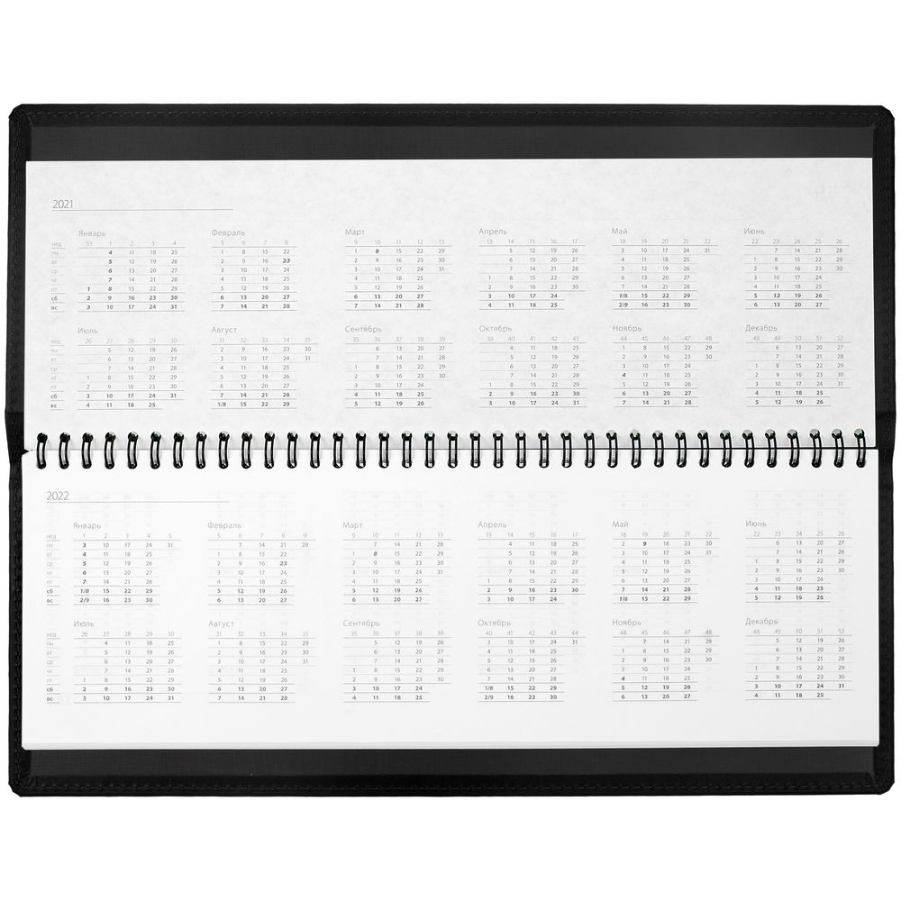 Планинг Latte, недатированный, черный / Миниатюра WWW (1000)