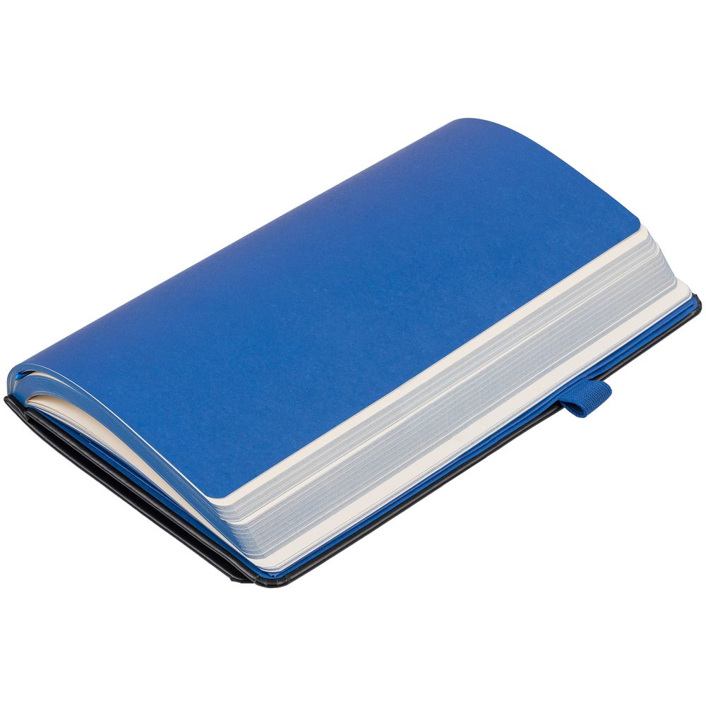 Ежедневник Ton недатированный, черный с синим / Миниатюра WWW (1000)