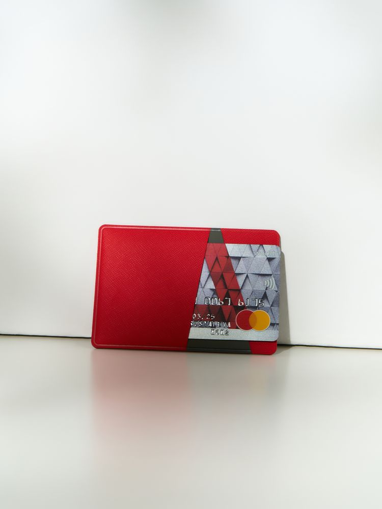 Картхолдер Dual, серо-красный / Миниатюра WWW (1000)