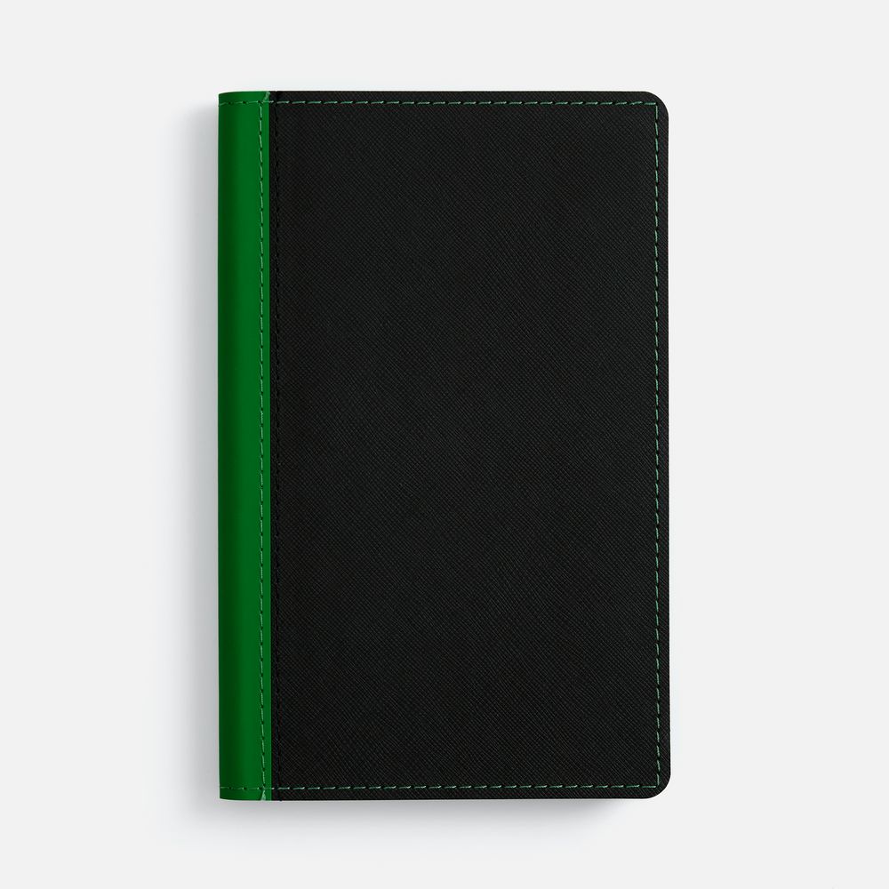 Ежедневник Nice Twice, недатированный, черный с ярко-зеленым / Миниатюра WWW (1000)