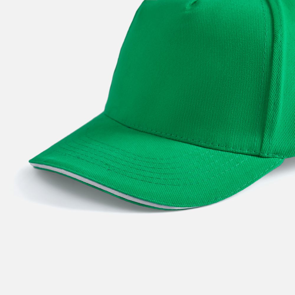 Бейсболка Long Beach, ярко-зеленая с белым / Миниатюра WWW (1000)
