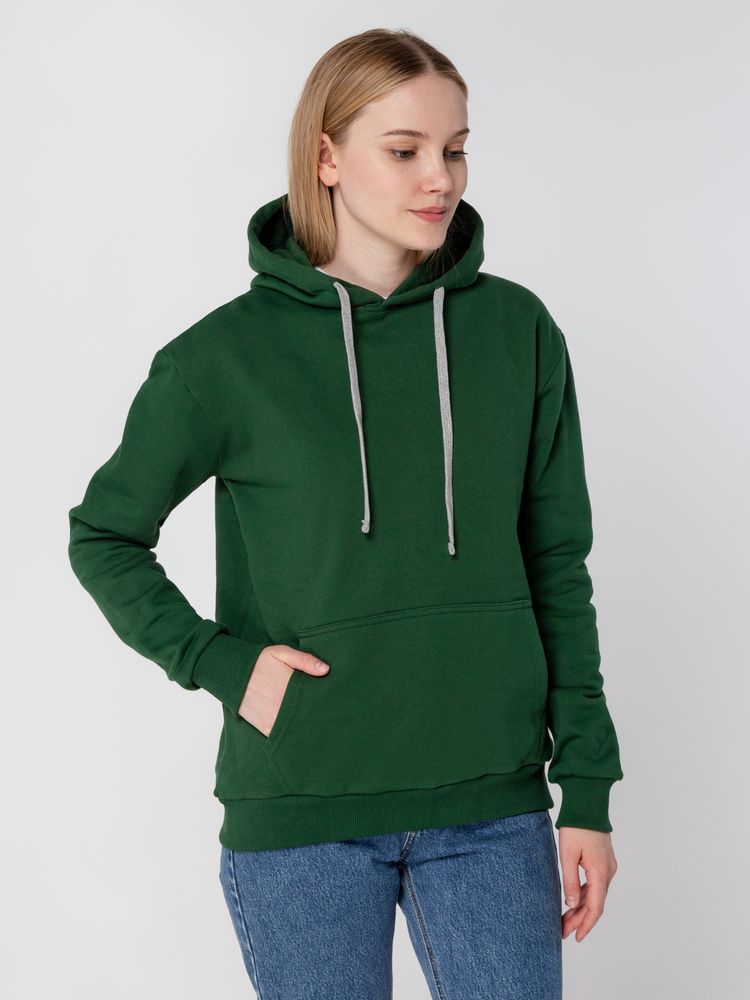 Толстовка с капюшоном Unit Kirenga Heavy, темно-зеленая / Миниатюра WWW (1000)