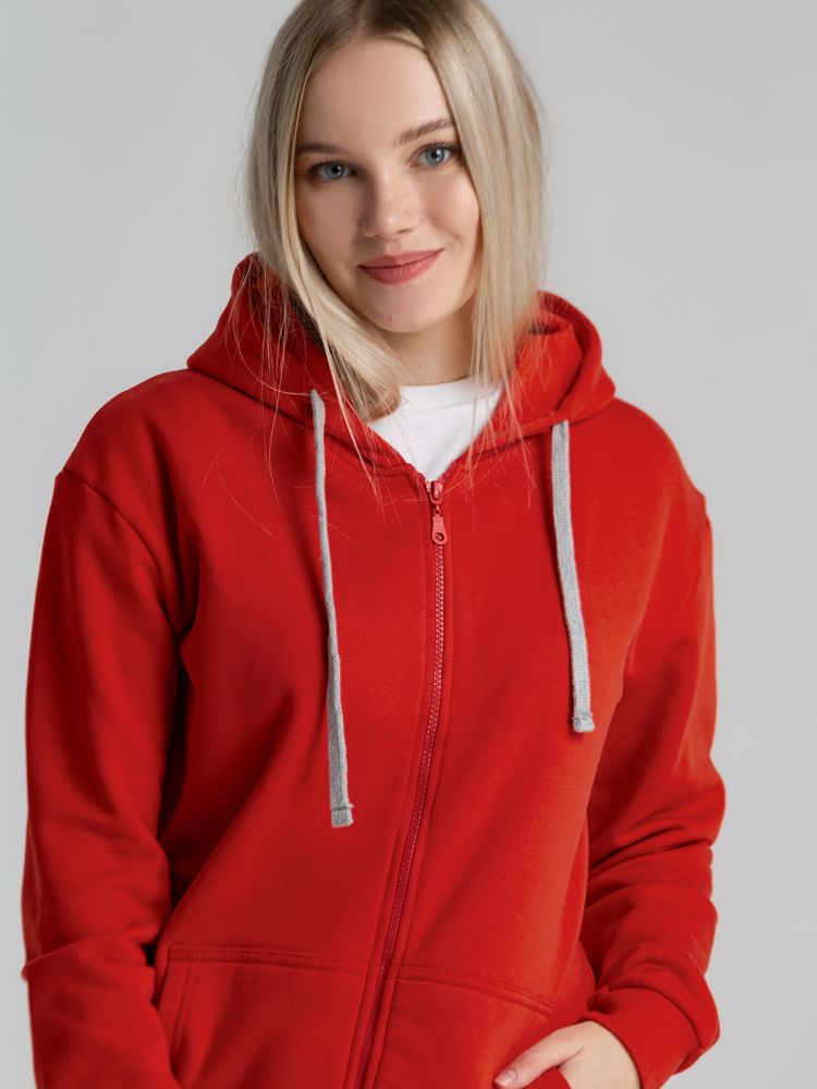 Толстовка на молнии с капюшоном Unit Siverga Heavy, красная / Миниатюра WWW (1000)