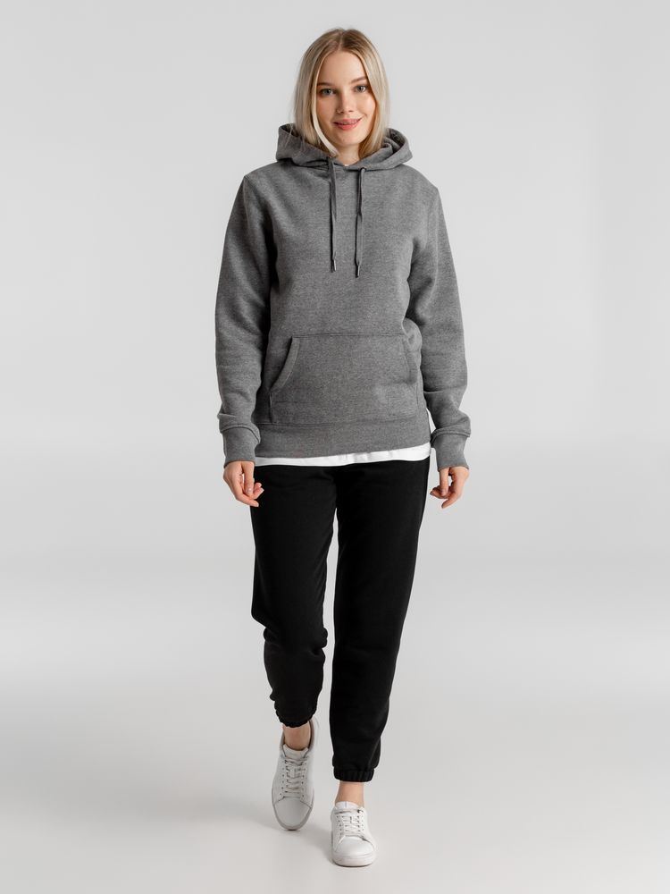 Толстовка с капюшоном унисекс King, темно-серый меланж / Миниатюра WWW (1000)