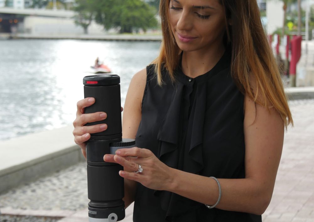 Термостакан Golchi 2 в 1, черный / Миниатюра WWW (1000)