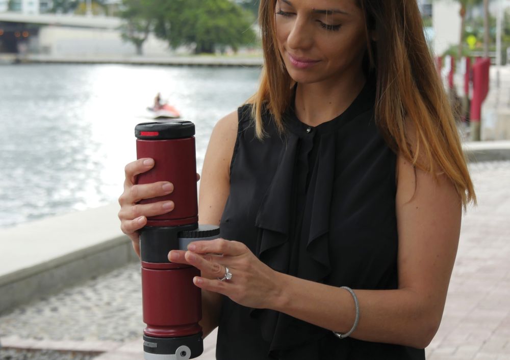 Термостакан Golchi 2 в 1, красный / Миниатюра WWW (1000)