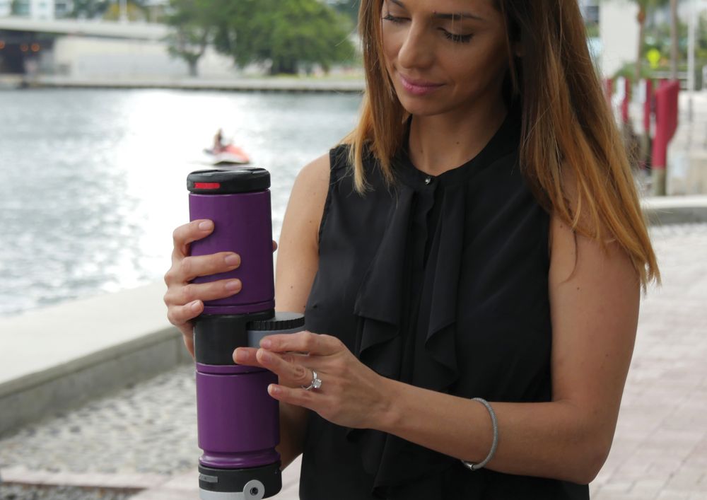 Термостакан Golchi 2 в 1, фиолетовый / Миниатюра WWW (1000)