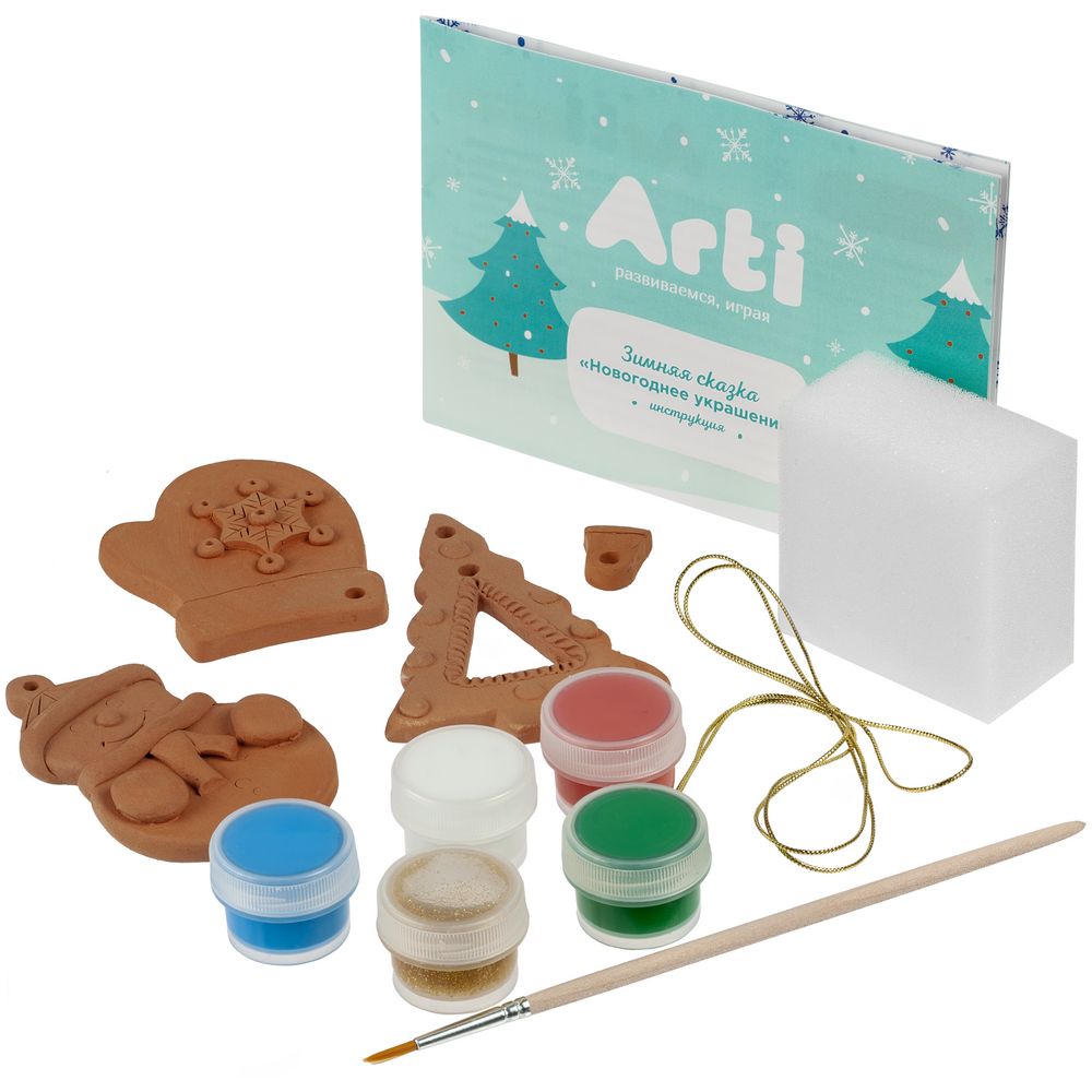 Набор для творчества Winter's Tale: елка, варежка, снеговик / Миниатюра WWW (1000)