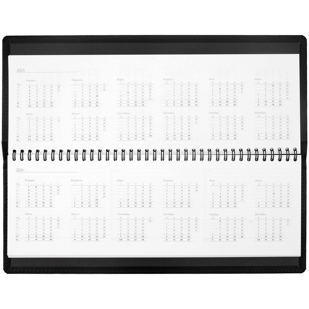 Планинг Latte, недатированный, черный / Миниатюра WWW (1000)