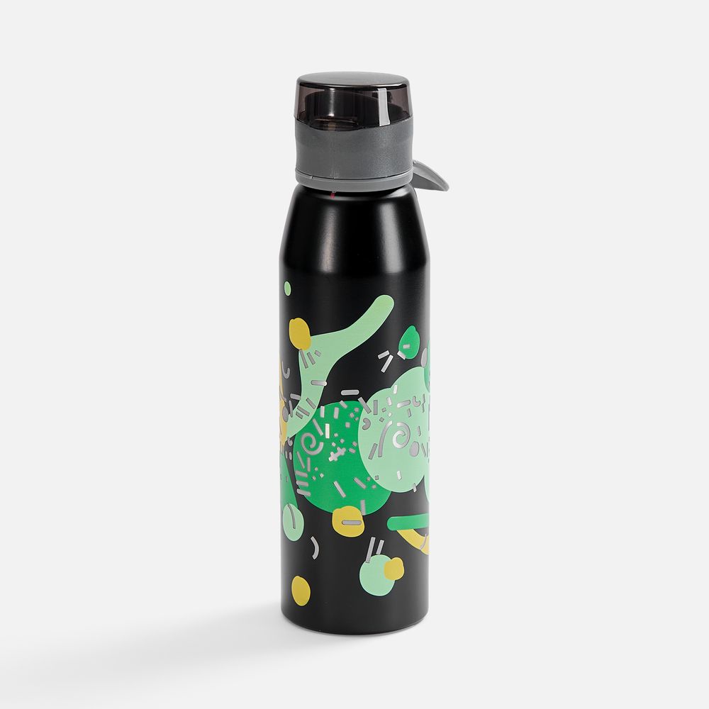 Бутылка для воды Billy Gym, матовая черная / Миниатюра нанесения (1000)