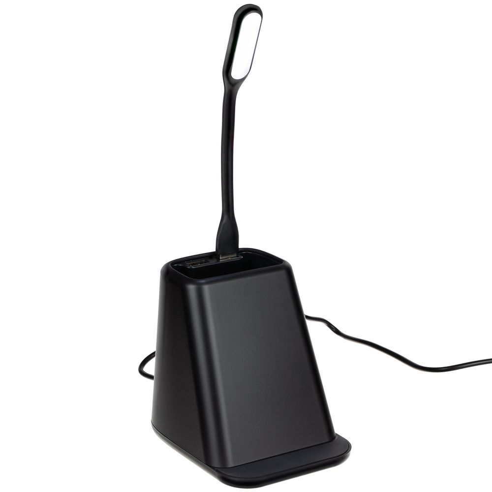 Настольный органайзер с зарядкой, лампой и вентилятором powerTower, черный / Миниатюра WWW (1000)