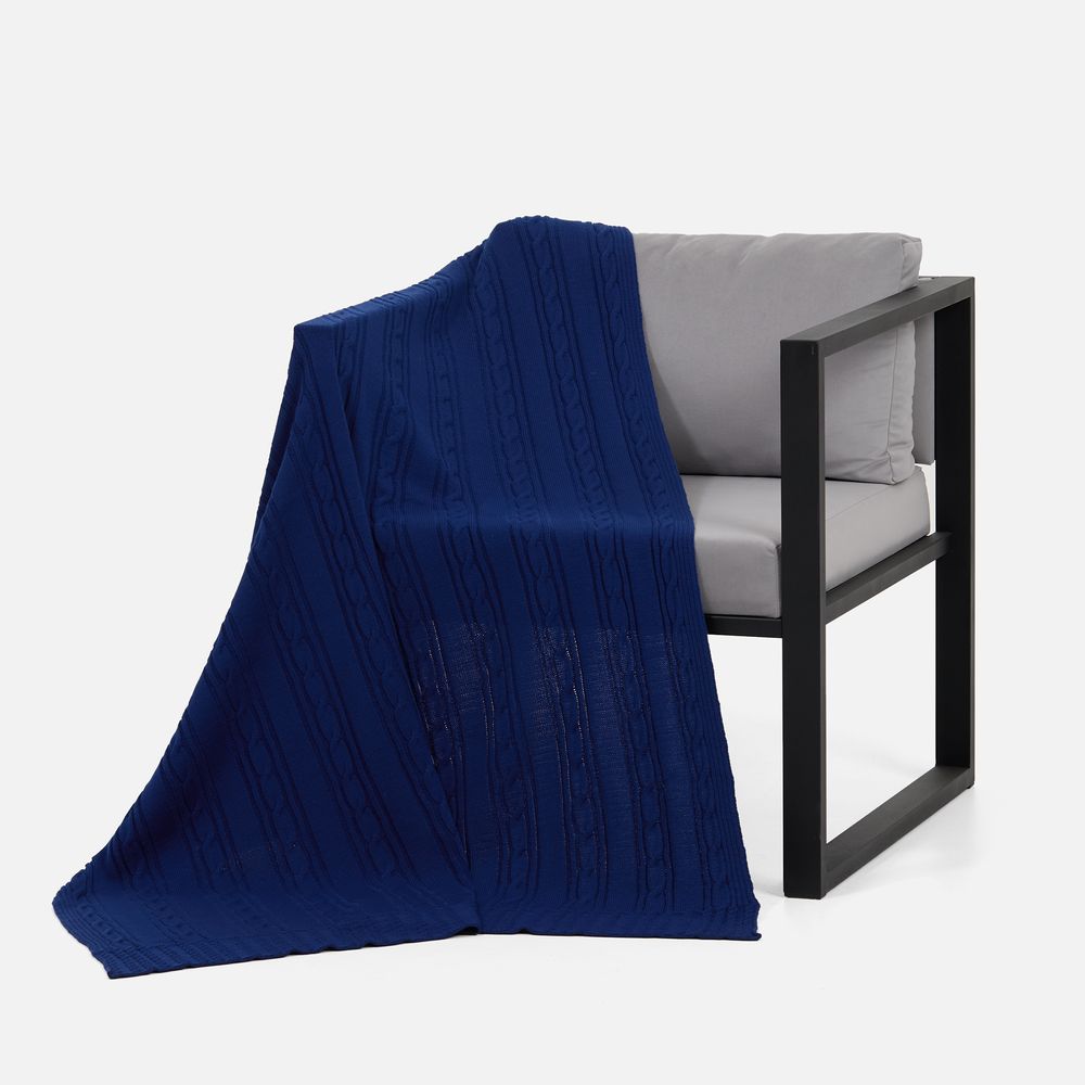 Плед Remitti, темно-синий (кобальт) / Миниатюра WWW (1000)