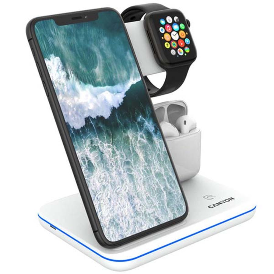 Беспроводная зарядная станция Canyon 302, белая / Миниатюра WWW (1000)