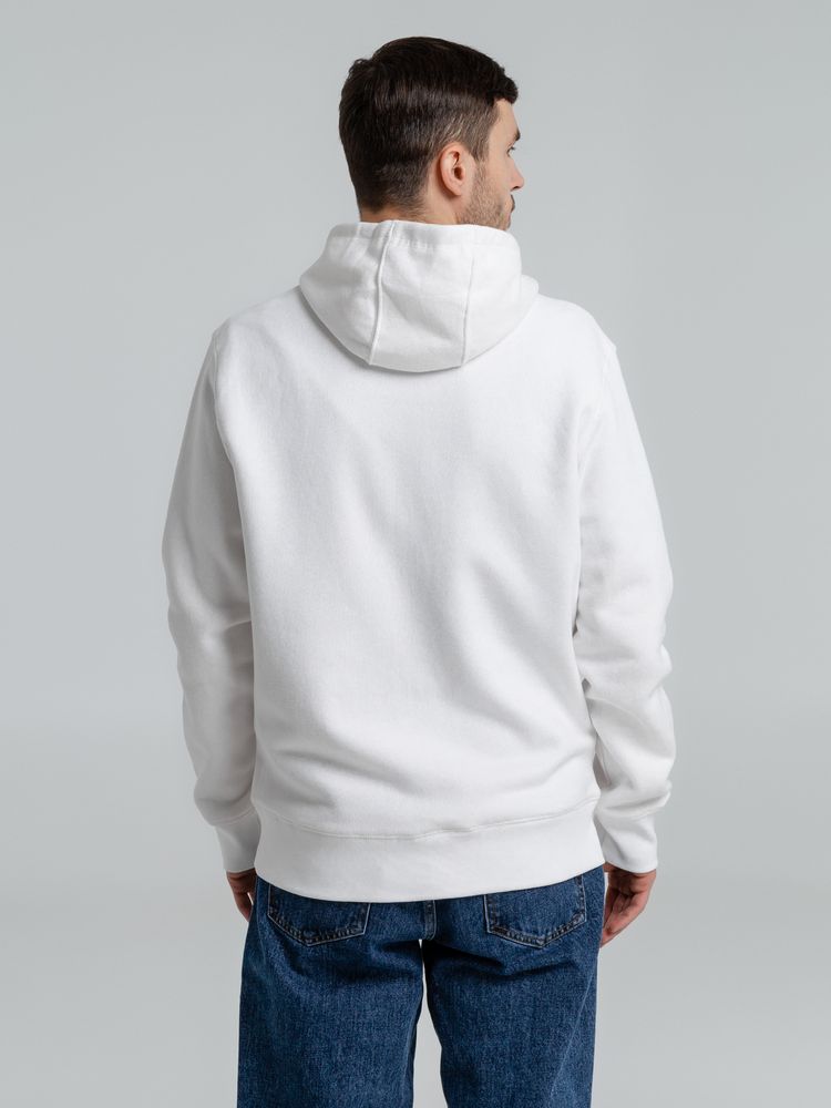 Толстовка с капюшоном на молнии унисекс King, белая / Миниатюра WWW (1000)