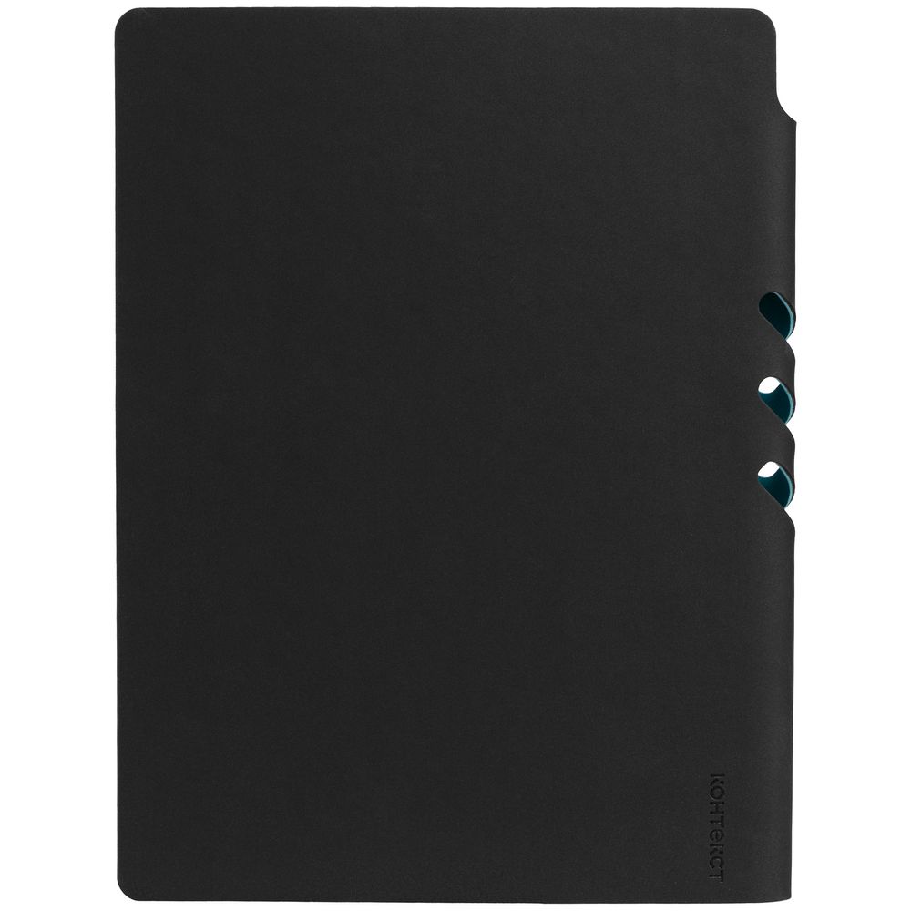 Ежедневник Flexpen Black, недатированный, черный с бирюзовым / Миниатюра WWW (1000)