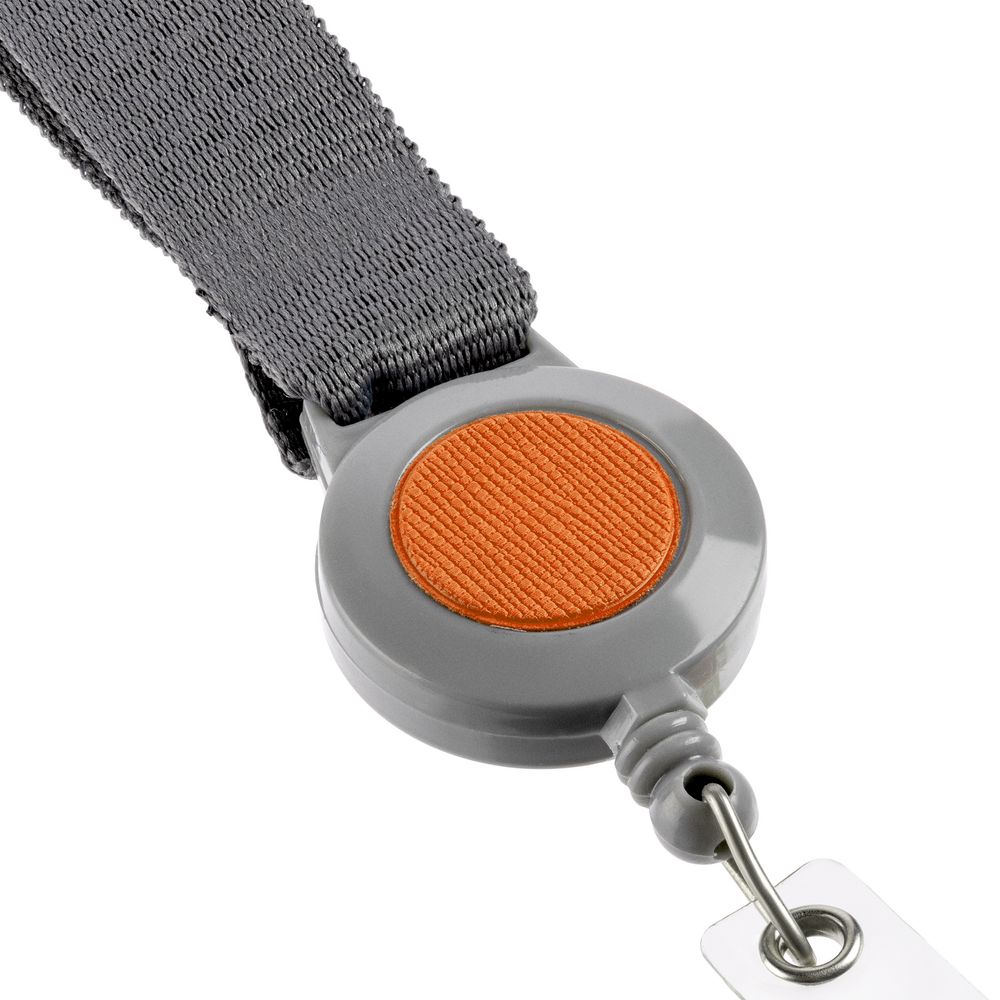 Чехол для карточки с лентой и ретрактором Devon, оранжевый / Миниатюра WWW (1000)